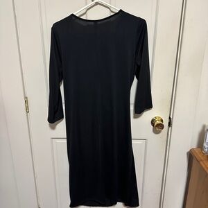 Elegant Long Sleeve Black Dress